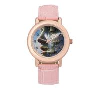 Mother Earth Women’s Watch Quartz Wristwatch Analog with Leather Strap for Office