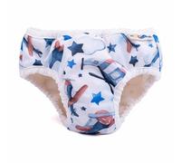 Mother-ease Big Kid Training Pants, Leak-Proof Protection, Natural Cotton, Trim Fitting, Unisex (Flight, L)