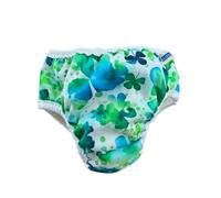 Mother-ease Big Kid Training Pants, Leak-Proof Protection, Natural Cotton, Trim Fitting, Unisex (Lucky Clover, M)