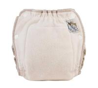 Mother-ease Sandy's Organic Cotton Fitted Nappy, Side Popper Fastening, Leakproof Elastic (Small)