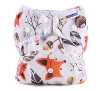 Mother-ease Stay Dry Wizard Uno All-in-One Reusable Nappy, Ultra Slim, Waterproof, One Size, Unisex (Foxy)