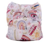 Mother-ease Stay Dry Wizard Uno All-in-One Reusable Nappy, Ultra Slim, Waterproof, One Size, Unisex (Sunshine)