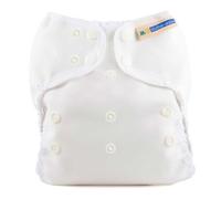 Mother-ease Wizard Uno Staydry All-in-One Reusable Nappy, One Size 8-35lbs/3.6-15.8kg, Ultra Slim, Multiple Colours Available (White)