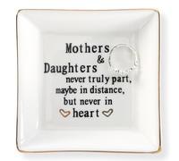 Mother Gifts From Daughter Ring Trinket Dish-Mothers and Daughters Never Truly Apart, Maybe in Distance But Never in Heart