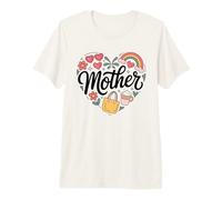 Mother Heart Doodle Everyday Life Design Premium T-Shirt