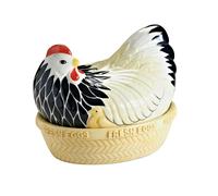 Mason Cash Mother Hen Egg Nest | Rustic Farm-Inspired Kitchen Tidy & Egg Storage | Decorative Ceramic Hen | Chip-Resistant Dolomite | 21cm