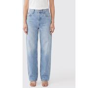 MOTHER High-Waisted Straight-Leg Jeans in Denim with Five-Pocket Design - Size: 24 - female