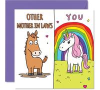 Mother in Law Birthday Card - Others vs You - Happy Birthday Card for Mother in Law from Son Daughter, 145mm Others vs You Bday Greeting Cards