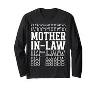 Mother in Law Funny Layered Text Mother's Day Mama Long Sleeve T-Shirt