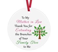 Mother in Law Gift Engraved Ceramic Ornament for Mother in Law Christmas Mothers Day Birthday Gifts for Mother in Law Mother of The Groom Gift Mother in Law Gift from Daughter in law
