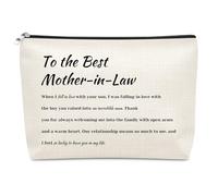 Mother in Law Gift Makeup Bag Mother in Law Birthday Gifts Thank You Mom of The Groom Gift Wedding Day Gifts for Moms from Bride Appreciation Present for Future Mom Mum of The Groom Cosmetic Bag