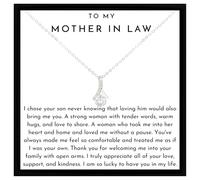 Mother-in-Law Gift Necklace Elegant Pendant with Heartfelt Message Card Thoughtful Jewellery Gift for Mother of the Groom or Bride Perfect Birthday Christmas or Thank You Present