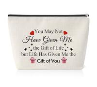 Mother in Law Gift Stepmom Makeup Bag Mother's Day Christmas Birthday Presents for Bonus Mom Zipper Pouch Appreciation Thank You Gifts for Stepmom Mother in Law Travel Cosmetic Bag