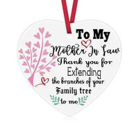 Mother in Law Gifts Christmas Ornament Bonus Mom Gift for Step Mom Ceramic Ornament Gifts for Mother in Law from Daughter in Law Thank You Ornament fo Mom Wedding Birthday Gifts