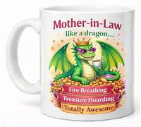 Mother in Law Like A Dragon Fire Breathing Totally Awesome Coffee Cup Gift Mug