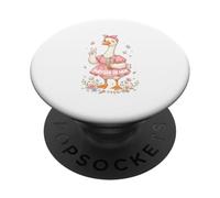 Mother In Law Mother's Day Goose Bow Tie Drinking Coffee PopSockets Adhesive PopGrip