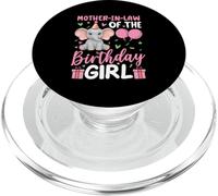 Mother-In-Law Of The Birthday Girl Elephant Birthday PopSockets PopGrip for MagSafe