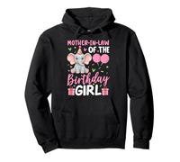 Mother-In-Law Of The Birthday Girl Elephant Birthday Pullover Hoodie