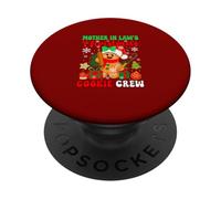 Mother In Law's Christmas Cookie Crew Santa Cookies Baker PopSockets Adhesive PopGrip