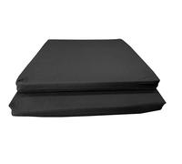 MOTHER LAND 4Pcs Seat Pads for Dining Chair 43x43cm Cushion Pad with Ties Indoor Outdoor Seat Pad for Lawn & Garden Patio Office Coffee Shop with Removable Cover (Black)