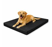 MOTHER LAND Waterproof Dog Bed Heavy Duty Foam Pet Mattress Cushion Dog Bed MatCrate Kennel, FloorTravel Durable Puppy BedSmall Medium Large Dogs (Black, Large 90 × 60 × 5 cm 36″ × 24″ × 2″)