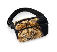 Mother Lion And Young Lion Fanny Pack with Multiple Pockets, Personalized Waist Bag with Zipper, Multifunctional Bum Bags for Travel, Belt Bag with Adjustable Strap, Crossbody Bags