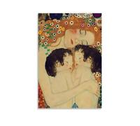 Mother Love Twin Baby by Gustáv Klimt Poster Wall Art Scroll Canvas Picture Living Room Decor Home 16x24inch