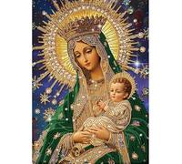 Mother Mary 5D Special Shape Diamond Painting Kits for Adults and Beginners, Virgin Maria Religion Crystal Rhinestone Diamond Art Kits for Home Wall Decor Gift 30x40cm-05