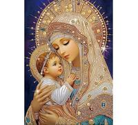 Mother Mary 5D Special Shape Diamond Painting Kits for Adults and Beginners, Virgin Maria Religion Crystal Rhinestone Diamond Art Kits for Home Wall Decor Gift 30x40cm-04