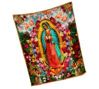 Mother Mary Blanket Throw | 150x100cm Warm Couch Throws | Christian Sofa Blankets | for Homeowners Collectors Adults Living Room Sofa Bed Meditation Chair Dorm Car Picnic Bedroom Study Office