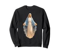 Mother Mary Open Arms Devotional Style Sacred Design Sweatshirt