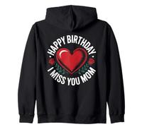 Mother Mom Memorial Rose Birthday Rememberance Memory Zip Hoodie