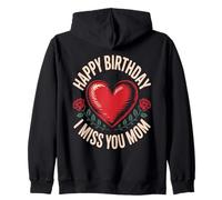 Mother Mom Memorial Rose Birthday Rememberance Memory Zip Hoodie