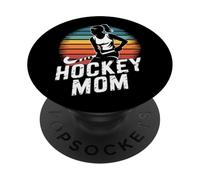 Mother Mum Mom Of A Girl Daughter Who Plays Hockey PopSockets Adhesive PopGrip