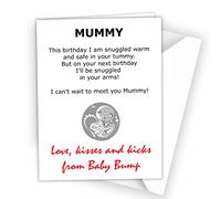 Mother Mummy Mum 1st Birthday Card Pregnant to Be Love From Baby Bump Poem 0506