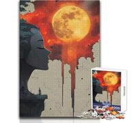 Mother Nature And The Blood Moon Puzzle for Adults 1000 Pieces Focus Building Educational Activity for Festive Occasions Size 50x75cm