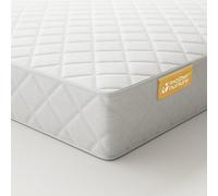 Mother Nurture Waterproof Classic Spring Cot Bed Mattress, White, 140 x 70 x 10cm (With Spare Cover)