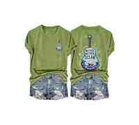 Mother Ocean Shirt Breathable Vneck Shirt Ocean T-Shirt for Women (Green S)