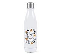 Mother of Cats Double Wall Water Bottle Insulated Stainless Steel Sports Drinks 500ml White