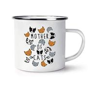 Mother of Cats Retro Enamel Mug Cup