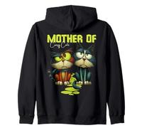 Mother of Crazy Cats Funny Cat Lover Design Zip Hoodie