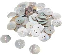 Mother of Pearl Buttons Set, 30Pcs Gray Pearl Buttons, 15mm/18mm/20mm, 3 Sizes, 2 Holes, for Sewing Clothes, Blazers, Suits, Shirts, Crafts, DIY