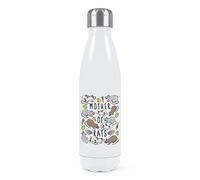 Mother of Rats Double Wall Water Bottle Insulated Stainless Steel Sports Drinks 500ml White