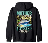 Mother Of The Birthday Cruise Boy Vacation Celebration Zip Hoodie