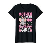 Mother Of The Birthday Girl Elephant Balloons Birthday T-Shirt