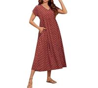 Mother of The Bride Dresses UK Only Linen Dresses for Women Shift Rave Sundresses Maxi 80s Costume Ladies Formal Sundresses Summer Cover Ups Folk Sundresses