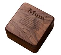 Mother of the Bride Engraved Jewellery Box, Personalised, Black Walnut Wood, Velvet-Lined, Keepsake Storage Gift