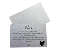 Mother Of The Bride Gift from Daughter, Mum Wedding Day Gift, Sentimental Wallet Card Keepsake, Wedding Thank You from Bride