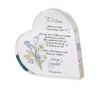 Mother of The Bride Gift Wedding Day Gift for Mum Heart Keepsake from Bride Sentimental Present Thank You Mum Wedding Poem Acrylic Plaque