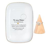 Mother Of The Bride Gifts From Bride, To My Mother on My Wedding Day Present from Daughter, Mother Wedding Gift from Bride, Thank You Gift for Mom, Ceramic Ring Dish, Jewelry Dish, Ring Holder Tower